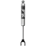Fox 2.0 Performance Series IFP front shock with silver aluminum body and black anodized mounting components.