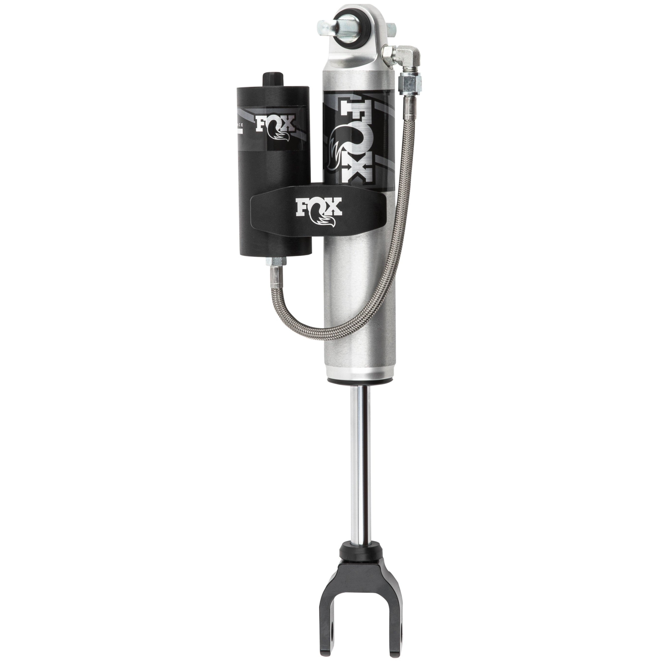 Fox Performance Series 2.0 smooth body IFP front shock with aluminum body and black anodized components.