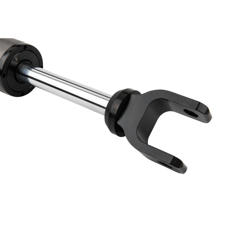 Fox Performance Elite Series 2.5 front adjustable reservoir shocks with black anodized hardware and external reservoir.