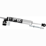 Fox 2.0 Performance Series TS steering stabilizer with clear-anodized aluminum body and 1-3/8 inch tie rod clamp.