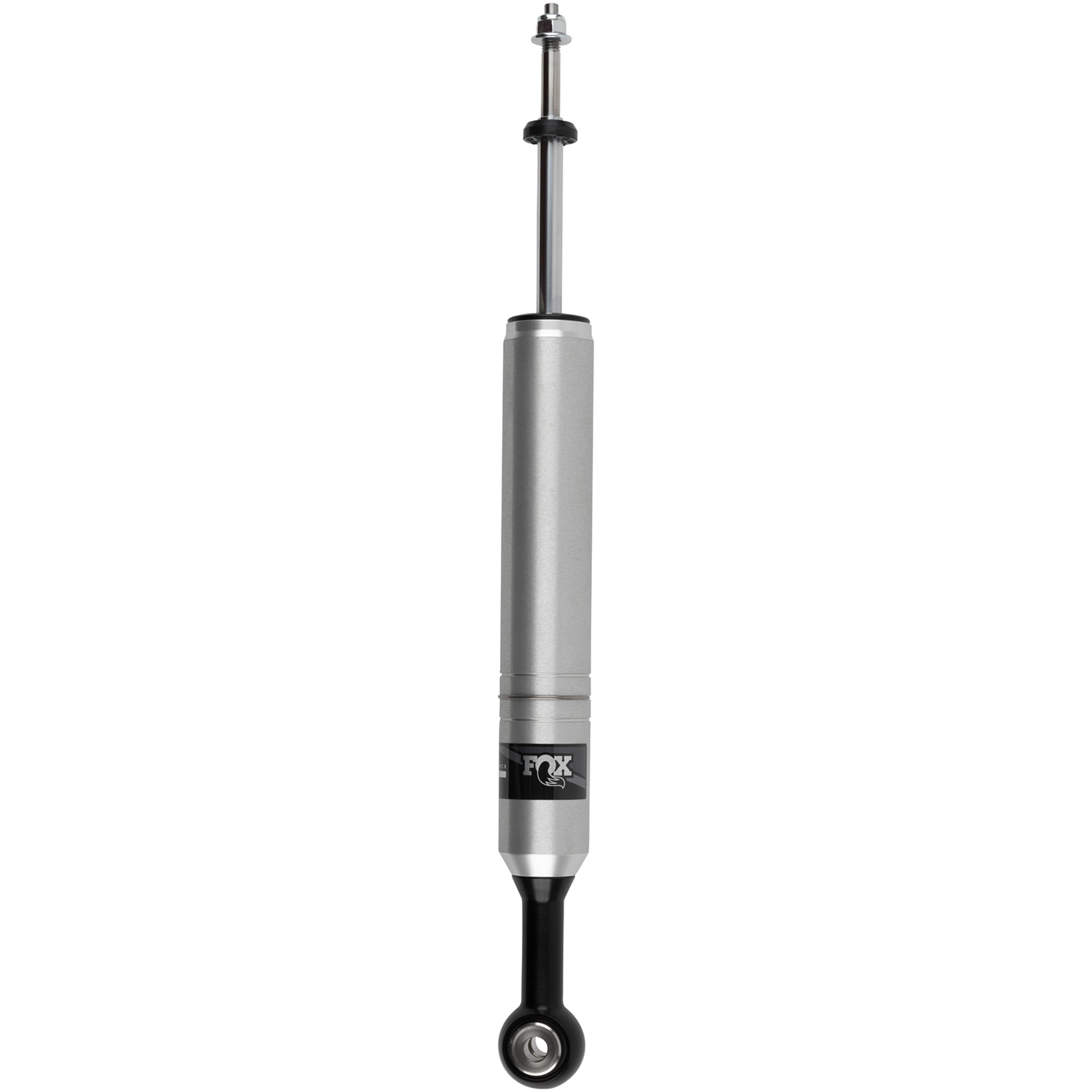 Fox 2.0 Performance Series IFP front coilover shock with clear-anodized aluminum body and black hardware.
