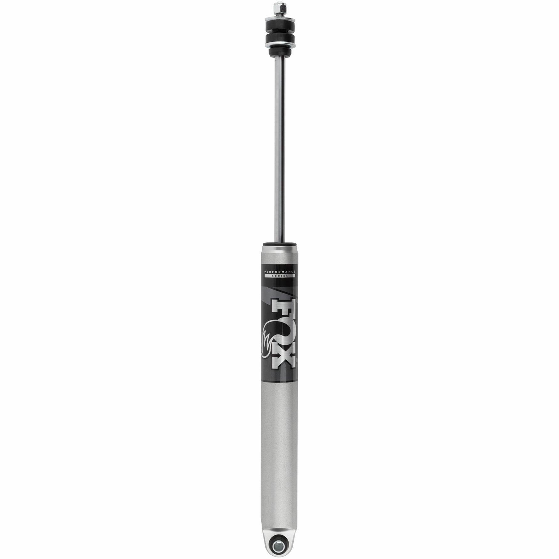 Fox 2.0 Performance Series IFP smooth body rear shock with aluminum cylinder and black mounting eyelets.