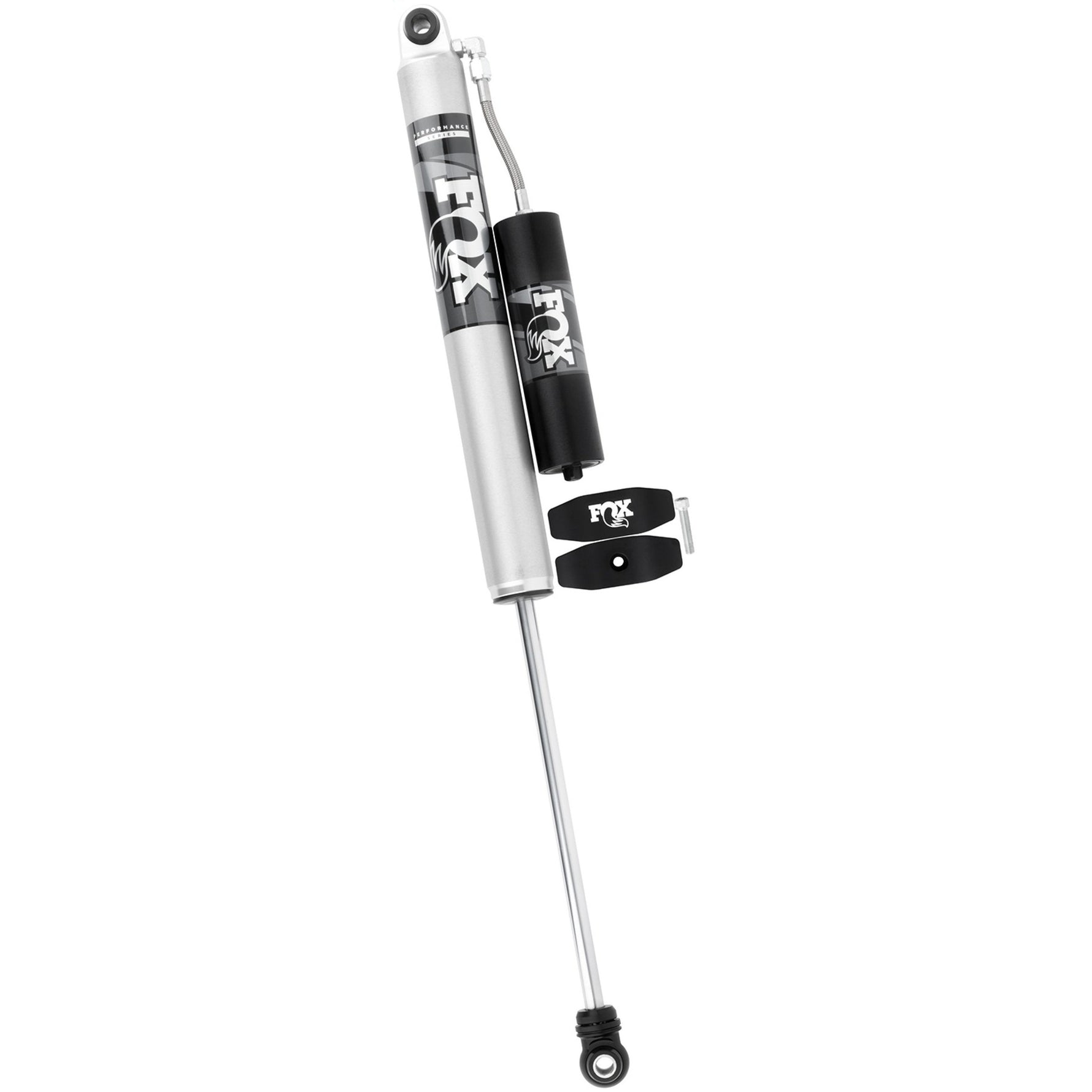 Fox 2.0 Performance Series rear remote reservoir shock with 13.6in travel and aluminum body for 2017-2026 Ford.