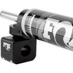 Fox 2.0 Performance Series TS steering stabilizer with aluminum body and 1-1/8 inch tie rod mounting clamp.
