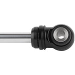 Fox 2.0 Performance Series Smooth Body IFP front shock with silver aluminum body and black mounting components.