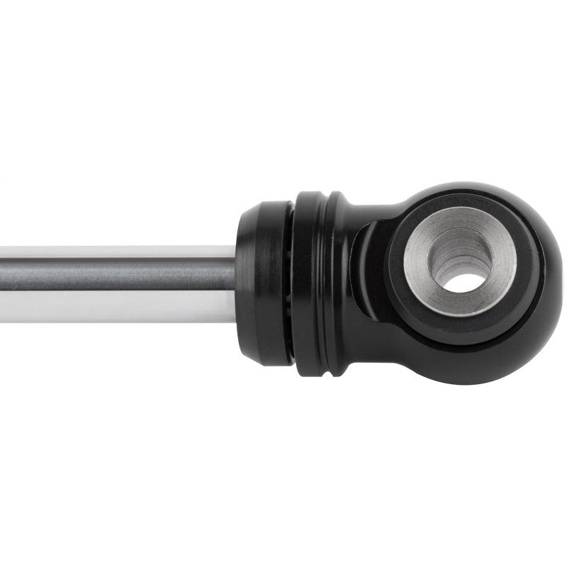 Fox 2.0 Performance Series Smooth Body IFP front shock with silver aluminum body and black mounting components.