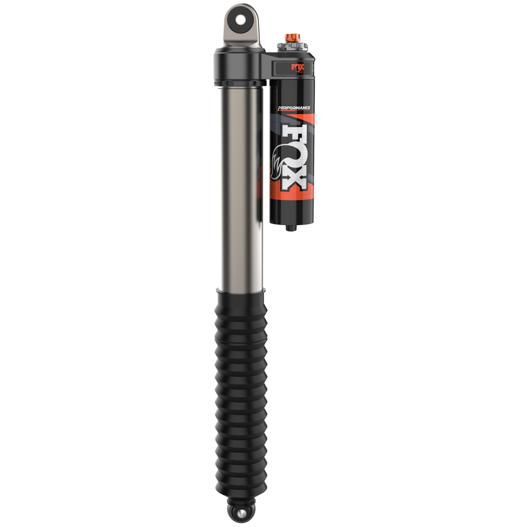 Fox Performance Elite Series 2.5 rear reservoir shock with black anodized aluminum components for 2021-2026 Ford F-150.
