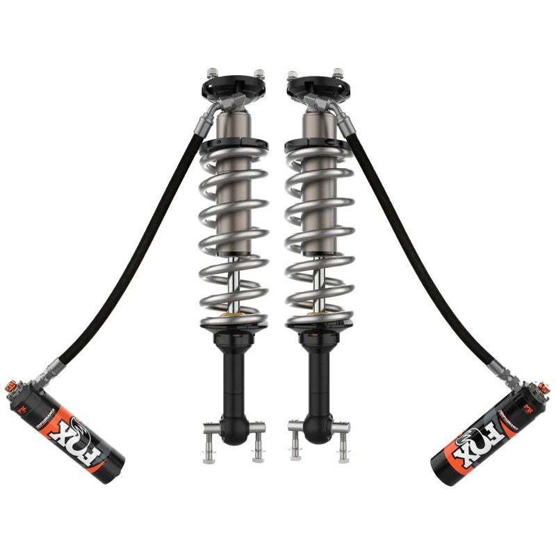 Fox Performance Elite 2.5 series front reservoir coil-over shock with black upper control arm for Ford Bronco.