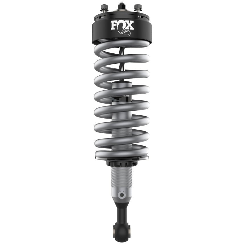 Fox 2.0 Performance Series 5.29-inch travel IFP front shock with a clear-anodized aluminum smooth body.