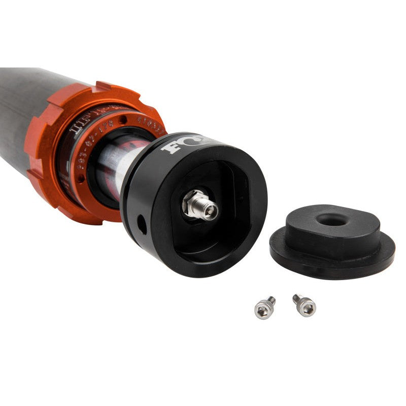 FOX Factory Race Series GEN2 2-inch universal front bump stop with threaded alloy body and black Delrin strike pad