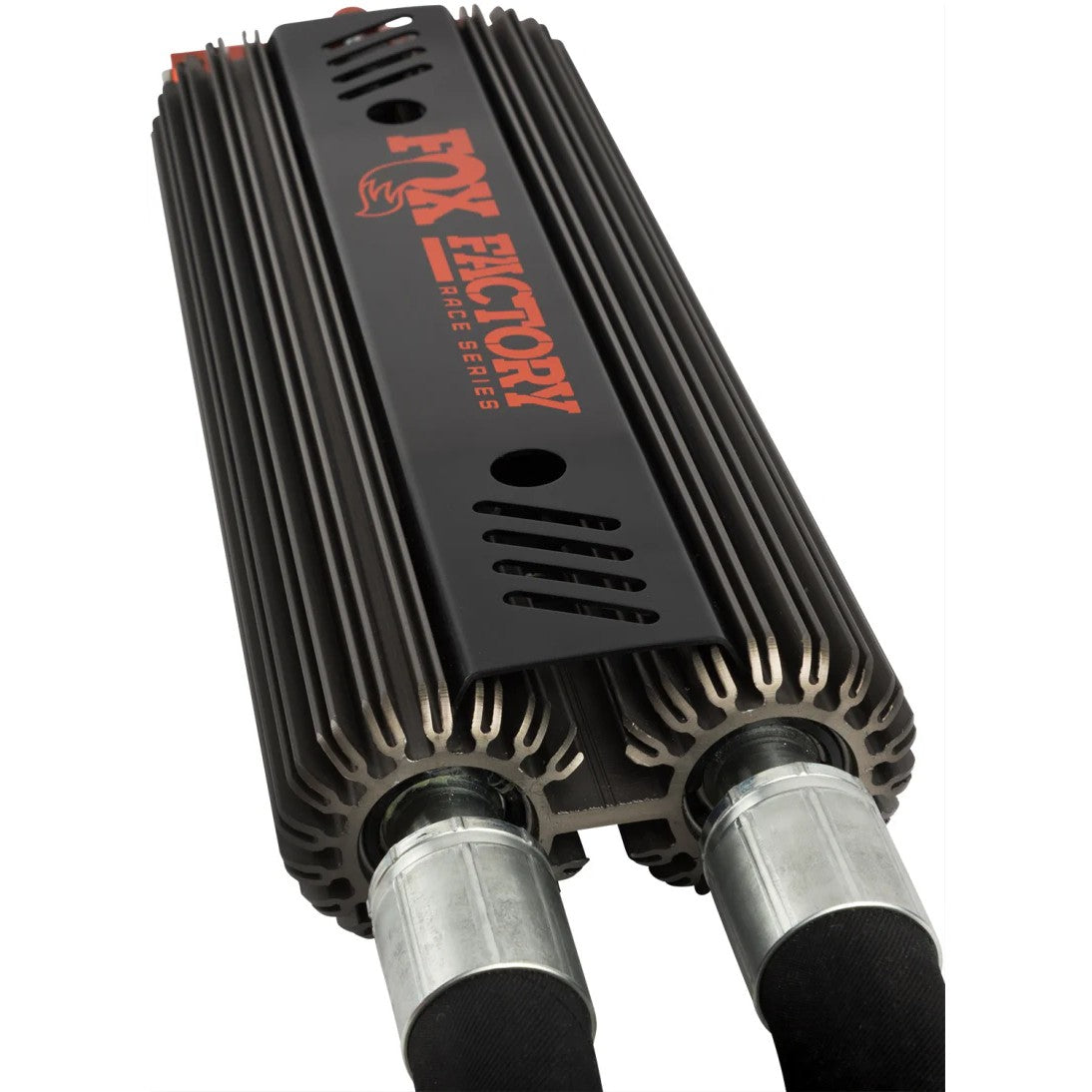 Fox 3.0 Factory Series bypass shocks with finned external reservoirs and QAB adjusters for 2019-2020 Ford F-150 Raptor.