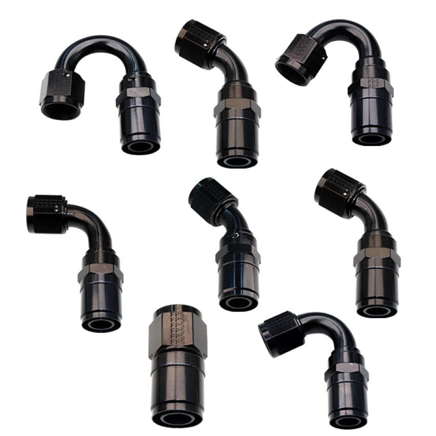 Fragola Race-Rite -10AN 90 degree crimp-on hose end fitting.