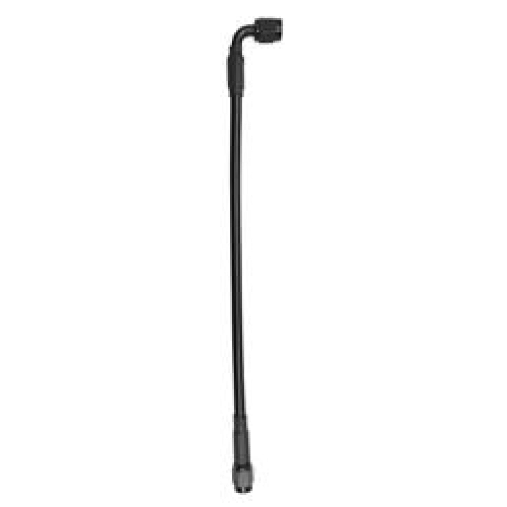 Fragola 322010-BL -3AN black covered hose assembly with one straight and one 90-degree female swivel fitting.