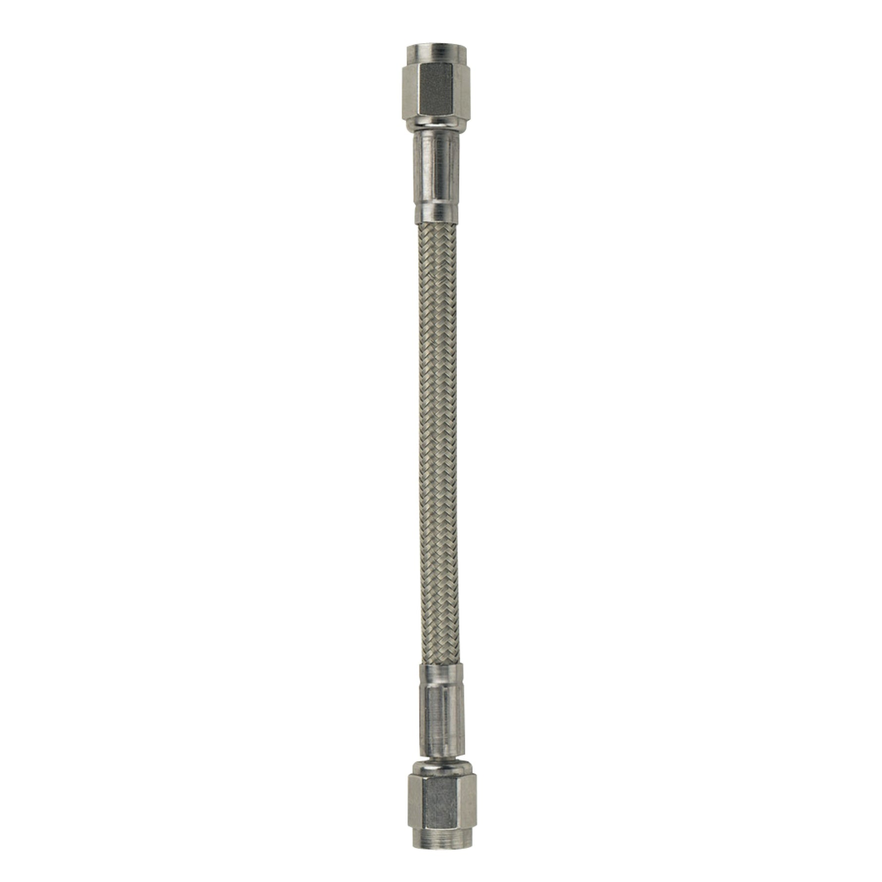 Fragola 24-inch -4AN braided hose assembly with straight female swivel fittings on both ends