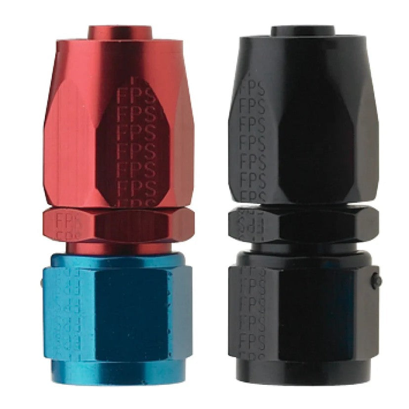 Fragola 220104-BL straight -4AN Pro-Flow aluminum hose end with black anodized finish
