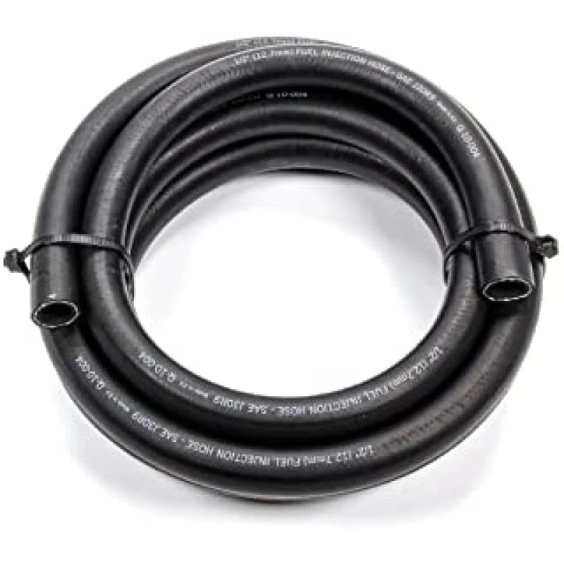 20-foot roll of black Fragola EZ Street -6AN low permeation fuel hose with textile braided cover.