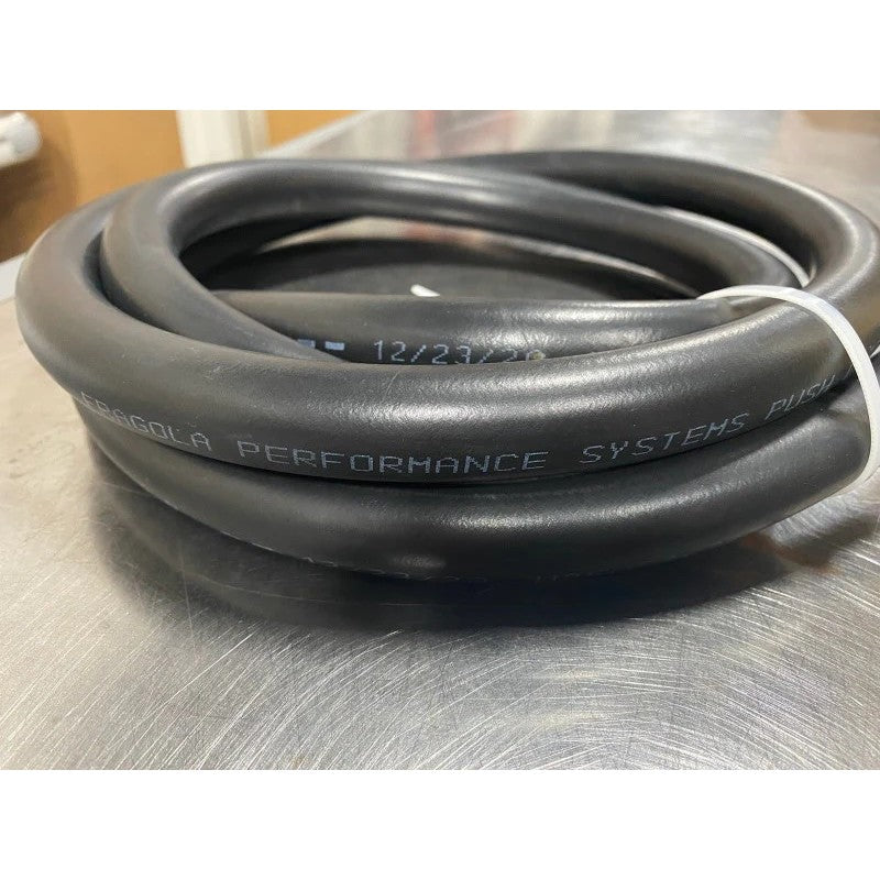 20ft coil of Fragola -6AN black Push-Lite high-temperature hose with synthetic rubber construction