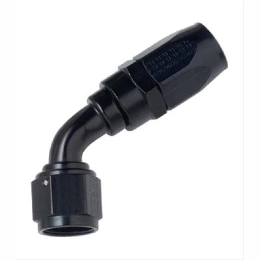 Fragola 254606 black anodized aluminum 45-degree -6AN power steering hose end fitting