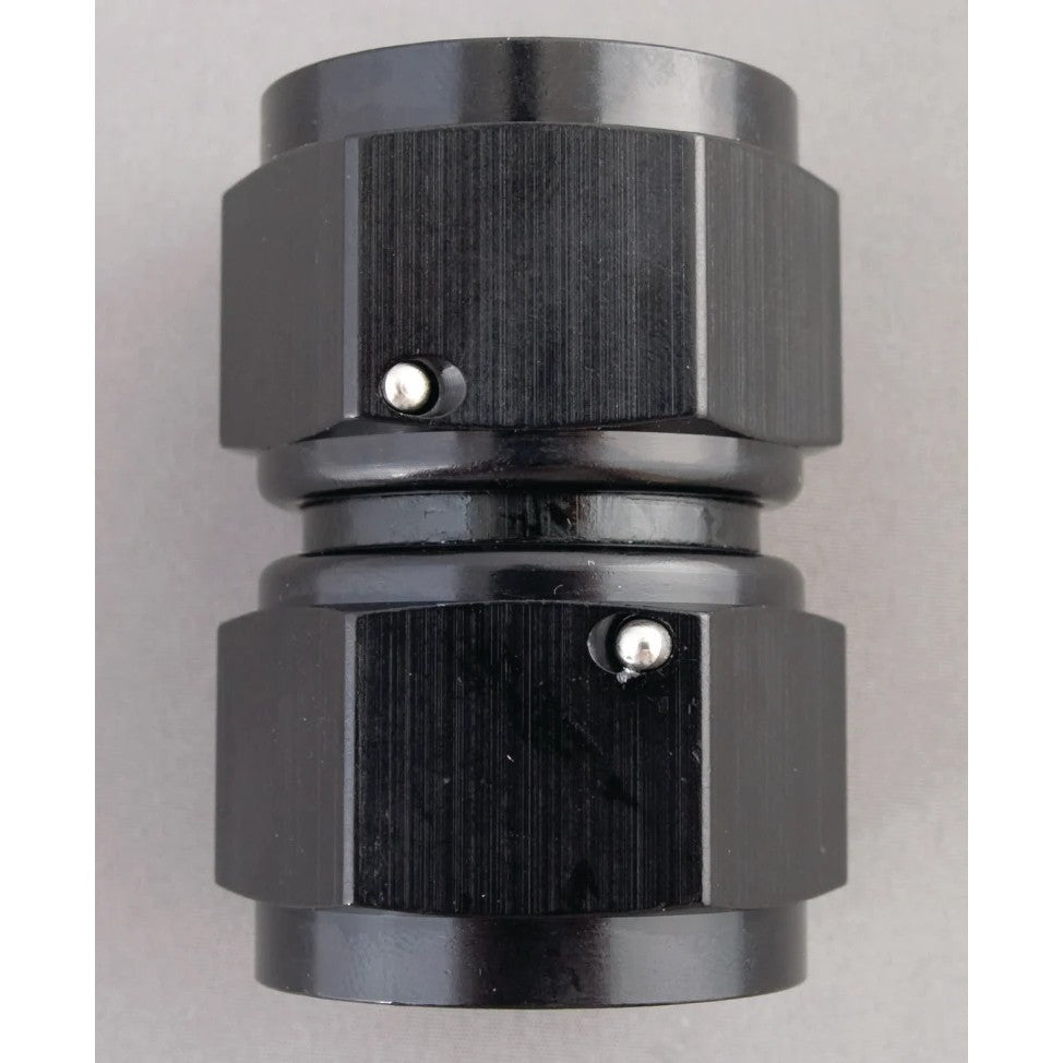 Black anodized aluminum -8AN female flare connector fitting
