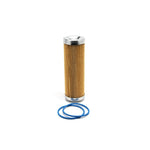 Fuelab 71805 5-inch 10-micron paper fuel filter replacement element with two black rubber O-ring seals.