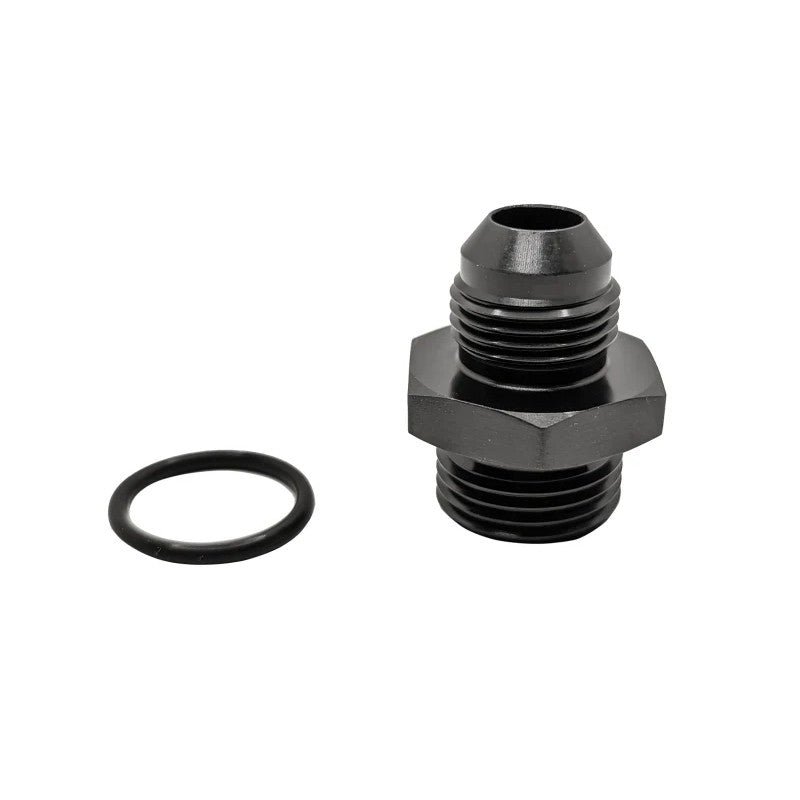 Fuelab 72202 reducer port fitting with -10AN ORB and -8AN 37 degree flare male threads
