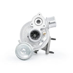 Garrett PowerMax MGT1446Z turbocharger for Fiat 500 Abarth showing the compressor housing and wastegate actuator.