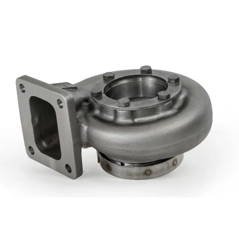 Garrett GBC35 turbine housing featuring an open T4 inlet flange, V-band outlet, and 0.82 A/R casting.