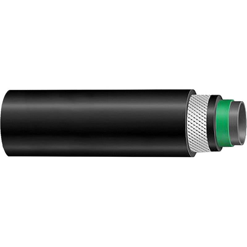 25-foot reel of Gates 5/16 inch black Barricade fuel injection hose featuring GreenShield multi-layer construction.