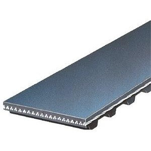 Gates T168 heavy-duty black rubber timing belt with reinforced notched teeth