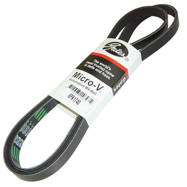 Gates Fleetrunner Micro-V heavy-duty green serpentine belt, part number K100572HD.