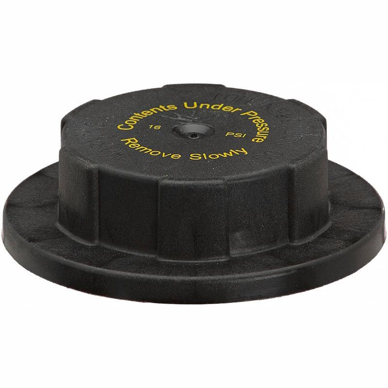 Gates 31406 black plastic threaded coolant expansion tank cap with 16 PSI pressure rating.