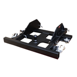 Gen-Y Advantage black powder-coated OEM puck mount combo hitch for Ford trucks with 5th wheel and gooseneck attachment points.