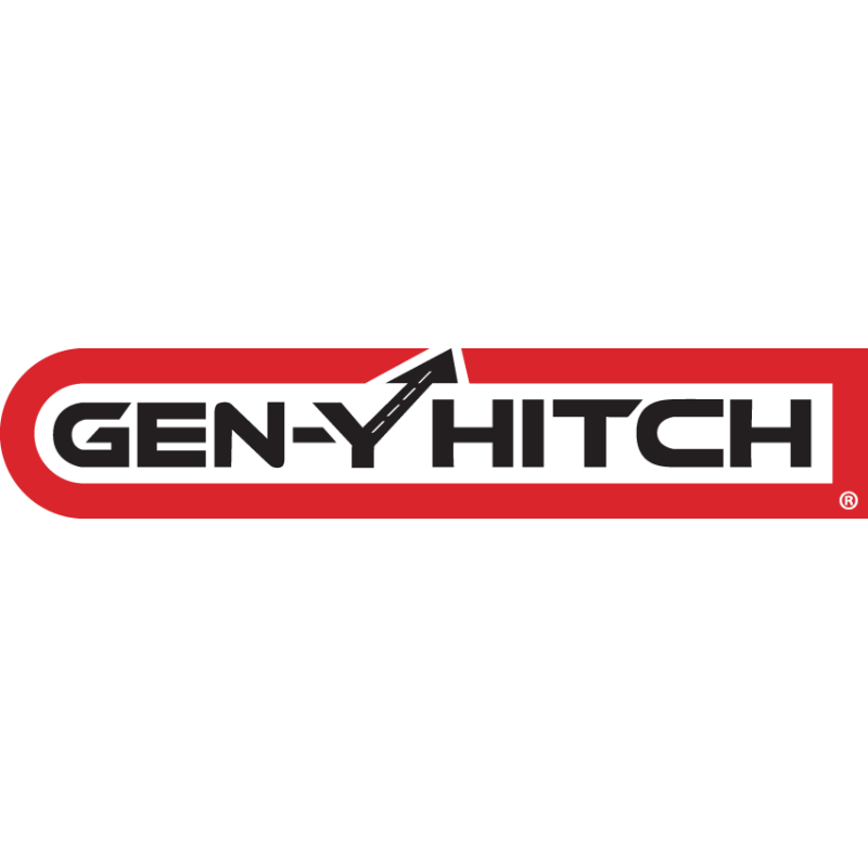 Gen-Y Phantom-X 2.5-inch solid shank adjustable drop hitch with black finish and dual-ball mount.