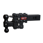 Gen-Y Phantom-X 2.5 inch solid shank adjustable hitch with dual ball mount and pintle lock attachment