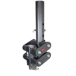 Gen-Y Spartan Torsion-Flex 5-inch offset gooseneck coupler with 4-inch round tube and 2-5/16-inch SnapLatch