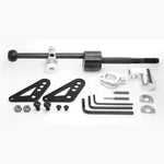 GFB 4002 adjustable short shifter linkage assembly with specialized pin removal tool for Subaru 6-speed gearboxes.