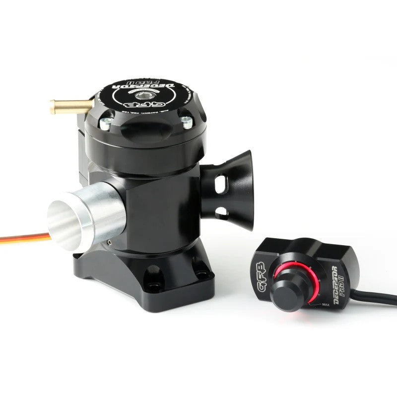 GFB Deceptor Pro II motorized blow off valve with included wiring harness and electronic controller