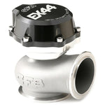 GFB 7002 44mm V-band external wastegate with investment cast stainless steel body and 100mm compact height.