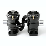 Set of two GFB Hybrid TMS Dual Port blow off valves with configuration plugs for Kia Stinger 3.3T.
