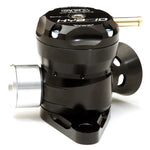 GFB Hybrid TMS T9208 Dual Port blow off valve with silver housing and modular port plugs.