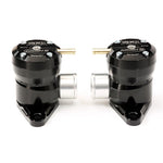 Two GFB Mach 2 TMS recirculating diverter valves for Nissan GT-R R35 twin-turbo systems