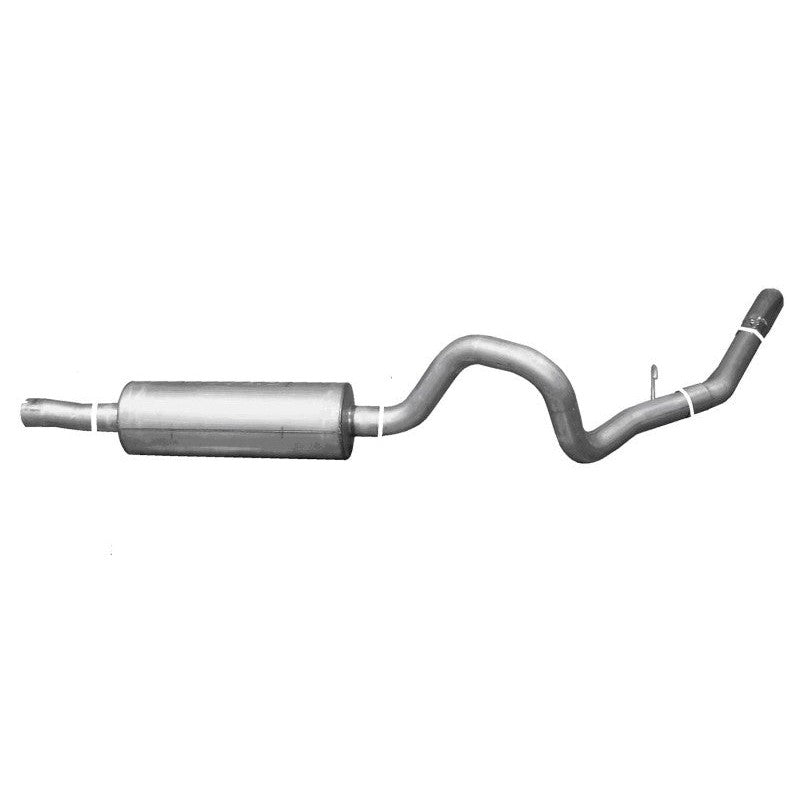 Gibson 619995 stainless steel 3-inch single cat-back exhaust system with polished slash-cut tip for Ford Excursion 6.8L.