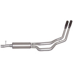 Gibson Dual Sport stainless steel cat-back exhaust system with dual polished slash-cut tips for 2005-2006 Ford Super Duty
