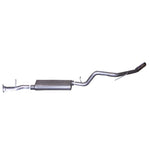 Gibson 315599 aluminized cat-back exhaust system with 2.5-inch tubing and polished stainless steel slash-cut tip.