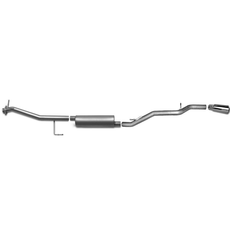 Gibson 614001 stainless steel cat-back single exhaust system with polished round tip for 2006-2011 Honda Element.