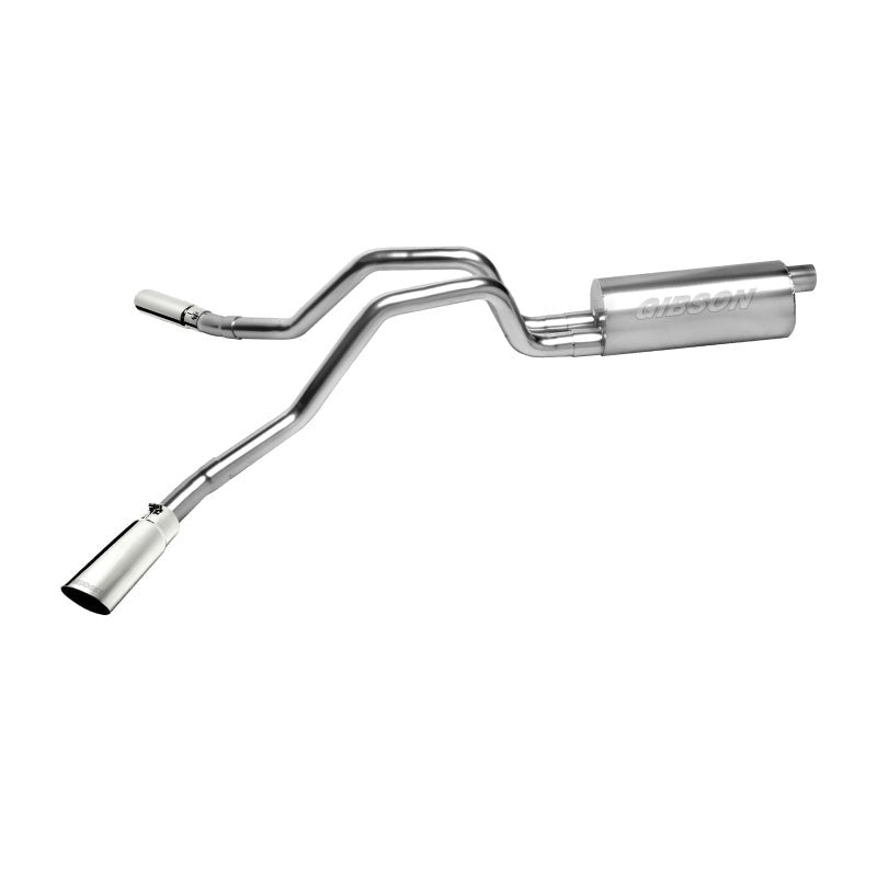 Gibson 65402 Dual Extreme stainless steel cat-back exhaust with polished slash-cut tips for 2007-2010 Escalade and Yukon