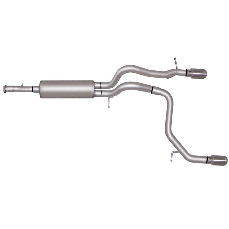 Gibson aluminized dual split cat-back exhaust system with polished stainless tips for 2006-2010 Hummer H3.