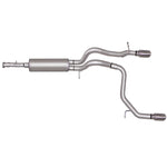 Gibson aluminized dual split cat-back exhaust system with polished stainless tips for 2006-2010 Hummer H3.