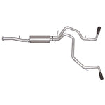 Gibson Dual Extreme 2.25 inch aluminized cat-back exhaust system with polished stainless tips and Superflow CFT muffler.