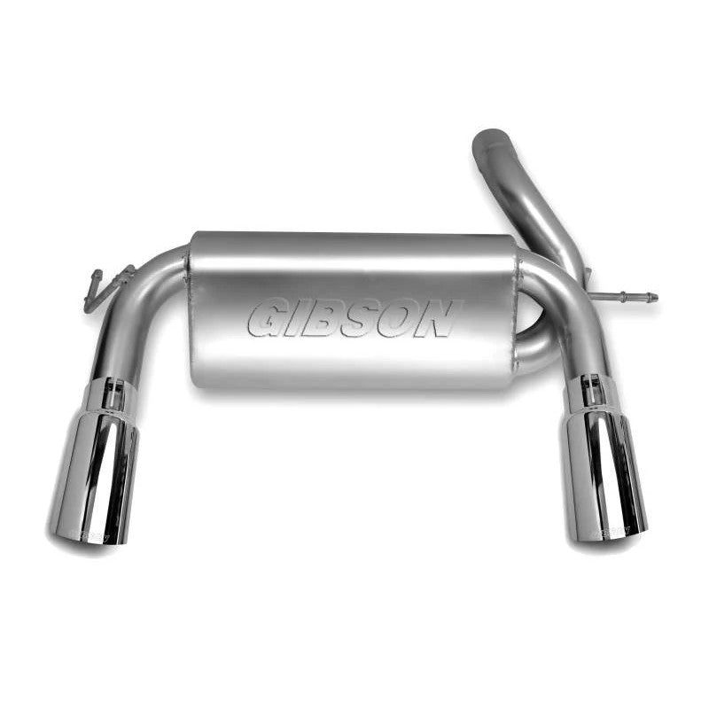 Gibson 07-17 Jeep Wrangler JK Rubicon 3.6L 2.5in Axle-Back Dual Split Exhaust - Aluminized